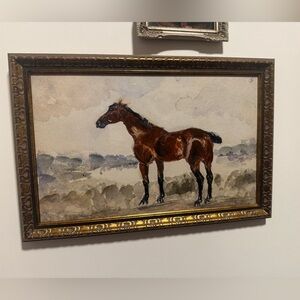 Horse textured canvas picture